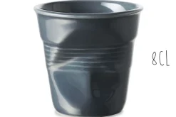 Tasse Revol Espresso Froissé 8cl en porcelaine Graphite