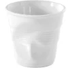 Tasse Revol Espresso Froissé 8cl en porcelaine blanche