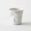 Tasse Revol Espresso Froissé 8cl en porcelaine Blanc Coquille