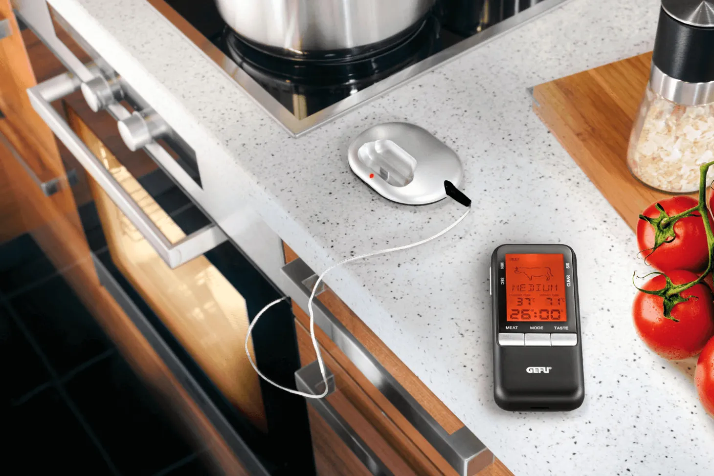Thermomètre de cuisson numérique mobile Gefu Handi 0°C à 250°C avec sonde inox