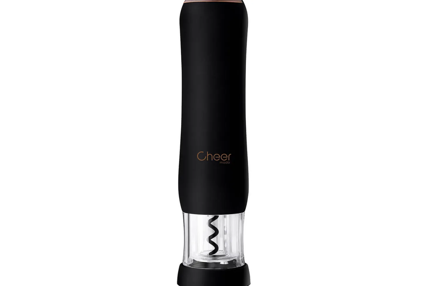 Tire-bouchon automatique rechargeable Cheer Moda Pure - Noir & Bronze