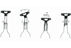 Tire-bouchon L'Atelier du Vin Bilame Classic en métal noir