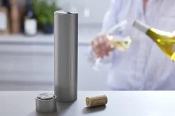 Tire-bouchon électrique rechargeable Peugeot Line Reverse Aluminium avec coupe-capsule