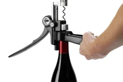 Tire bouchon à levier Le Creuset LM 250 noir avec coupe-capsule