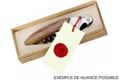 Tire-bouchon sommelier Ligne W Origine manche en chêne finition lie de vin