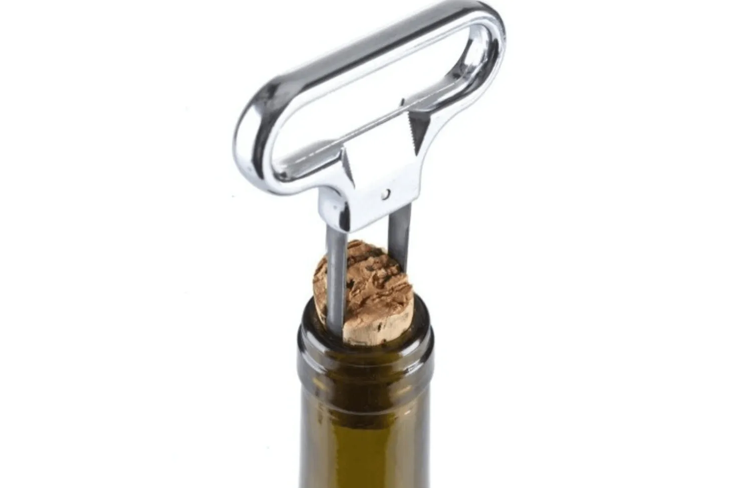 Tire-bouchon Vacu Vin à double lame - Idéal bouchons abîmés