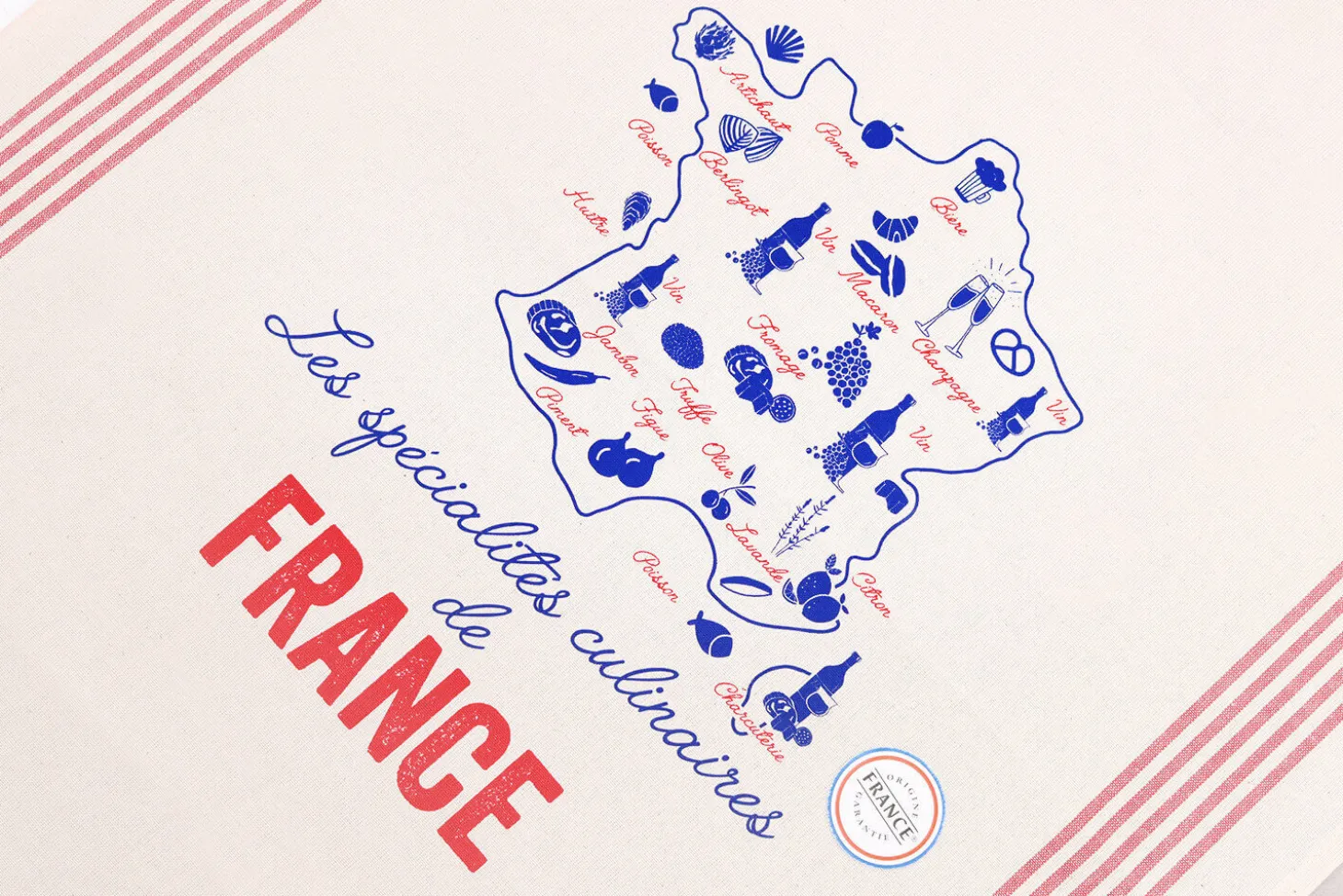Torchon de cuisine Tissage de l'Ouest Léon fabriqué en France - Spécialités culinaires