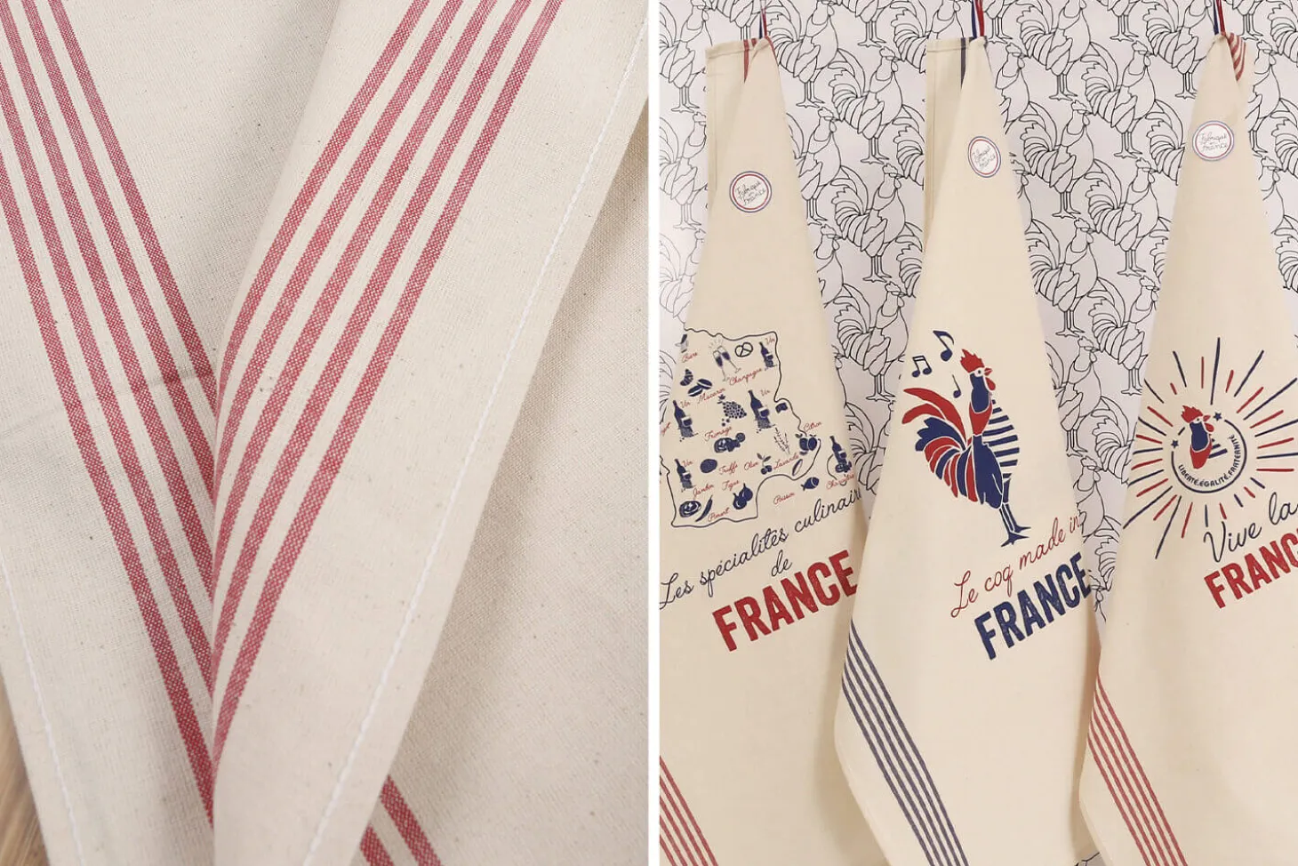 Torchon de cuisine Tissage de l'Ouest Léon fabriqué en France - Spécialités culinaires