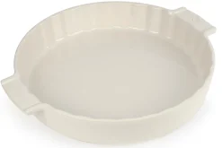 Tourtière Peugeot Appolia en céramique écru diamètre 28cm