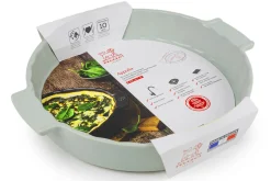 Tourtière Peugeot Appolia en céramique vert sauge diamètre 28cm