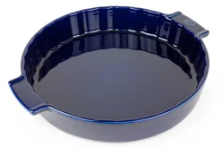 Tourtière Peugeot Appolia en céramique bleu Ø28cm