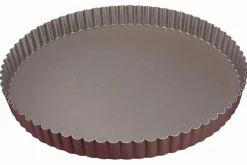 Tourtière ronde cannelée Gobel anti-adhérent fond fixe - Diamètre 30cm