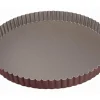 Tourtière ronde cannelée Gobel anti-adhérent fond fixe - Diamètre 20cm