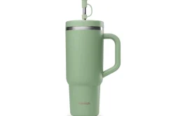 Travel cup isotherme Qwetch Matt inox recyclé 900ml – 8 coloris