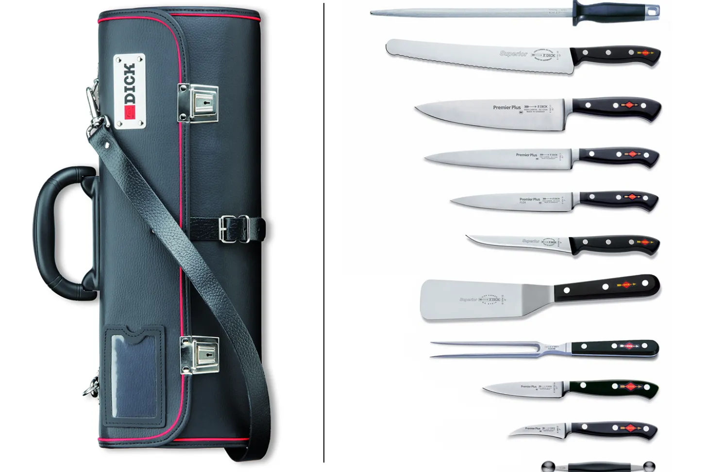 Trousse de chef simili-cuir DICK 11 pièces haut de gamme