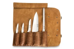 Trousse en cuir 5 couteaux de cuisine Au Nain Bistronome