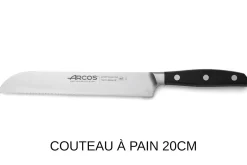 Trousse 8 places Arcos & Euro-Toques Manhattan - 4 couteaux forgés + 1 éplucheur