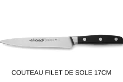 Trousse 8 places Arcos & Euro-Toques Manhattan - 4 couteaux forgés + 1 éplucheur