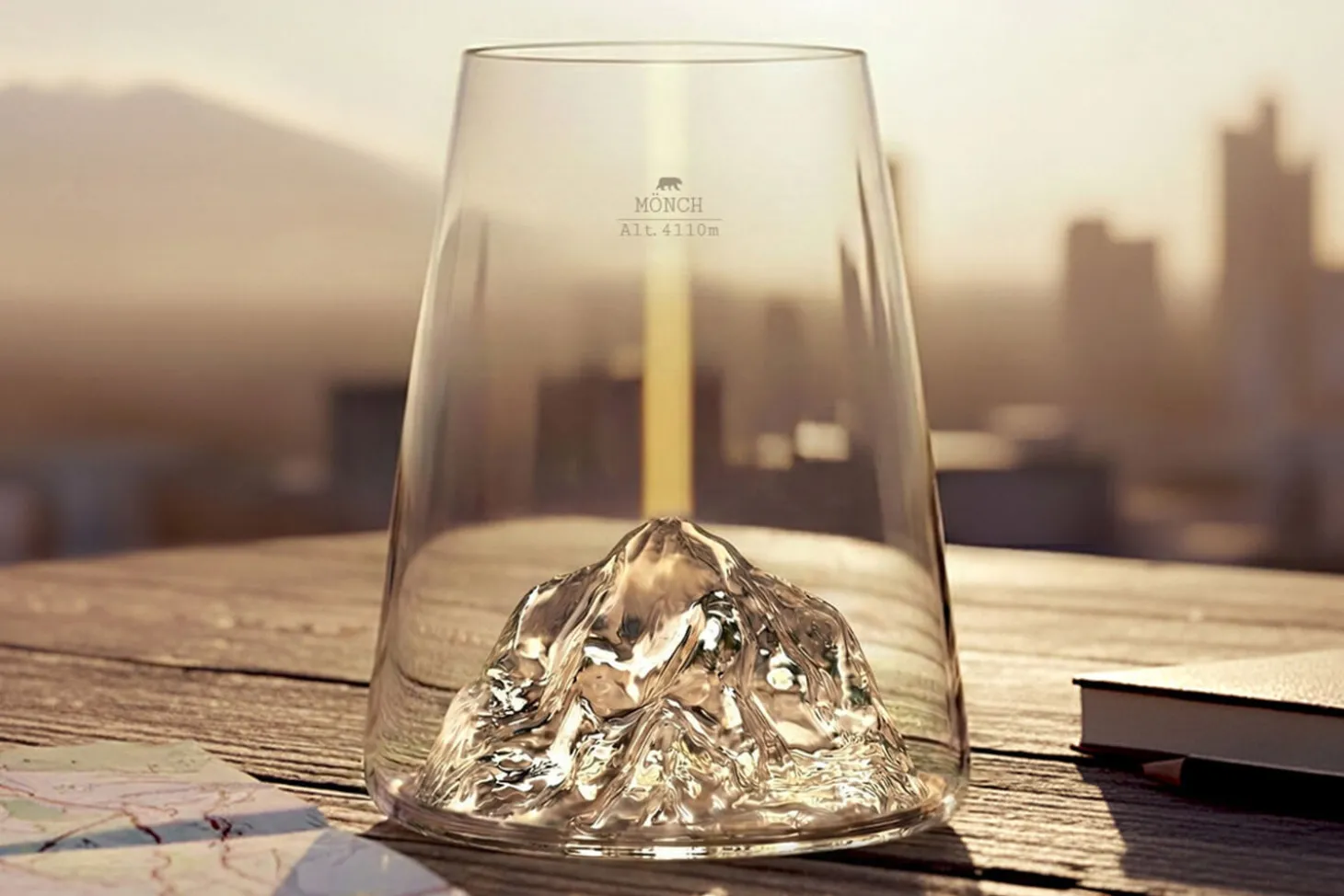 Verre à spiritueux long Alaskan Maker Topographic Monch en verre cristallin