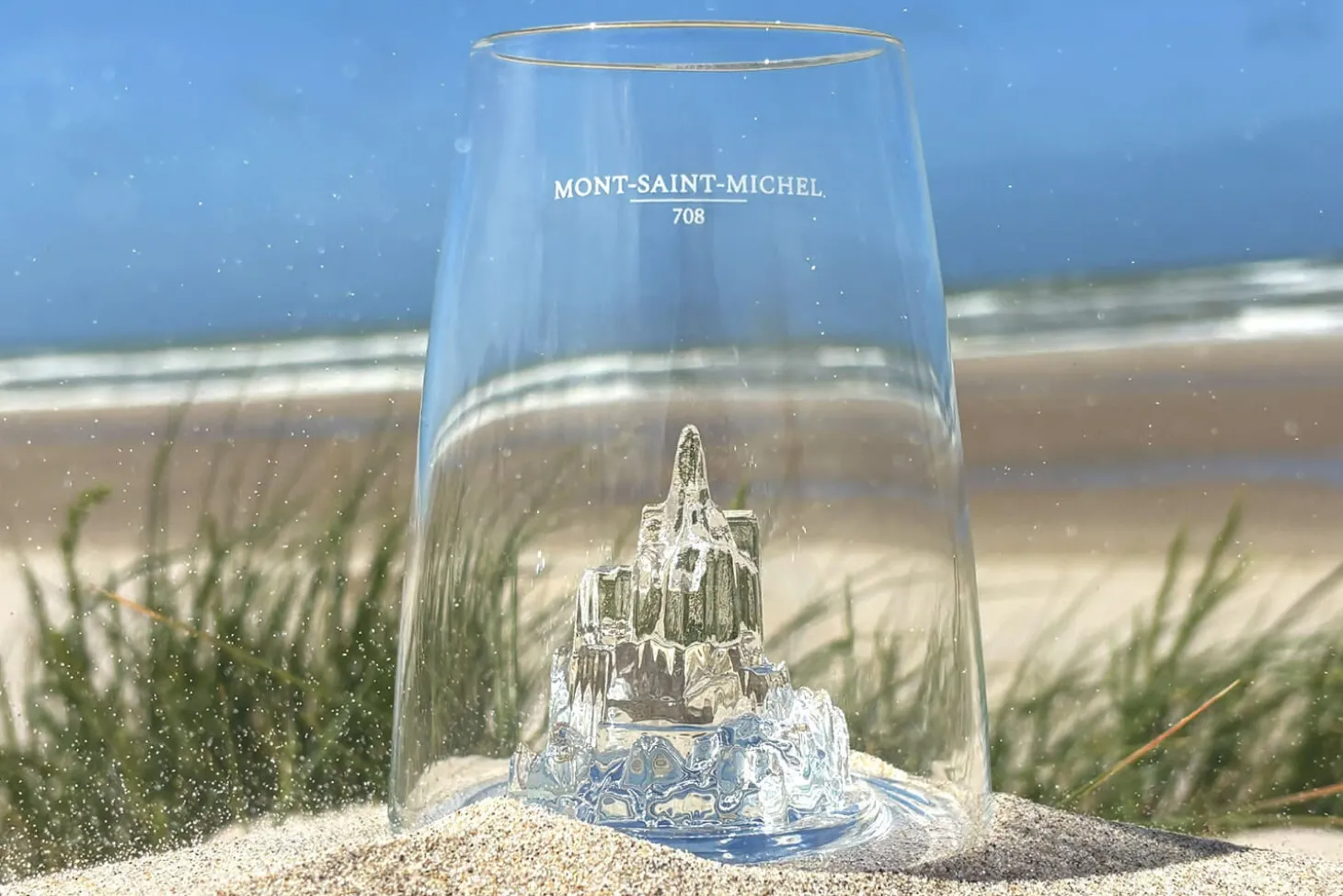 Verre à spiritueux long Alaskan Maker Iconic Monuments Mont Saint-Michel en verre cristallin