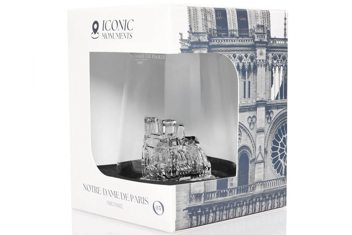 Verre à spiritueux long Alaskan Maker Iconic Monuments Notre Dame de Paris en verre cristallin