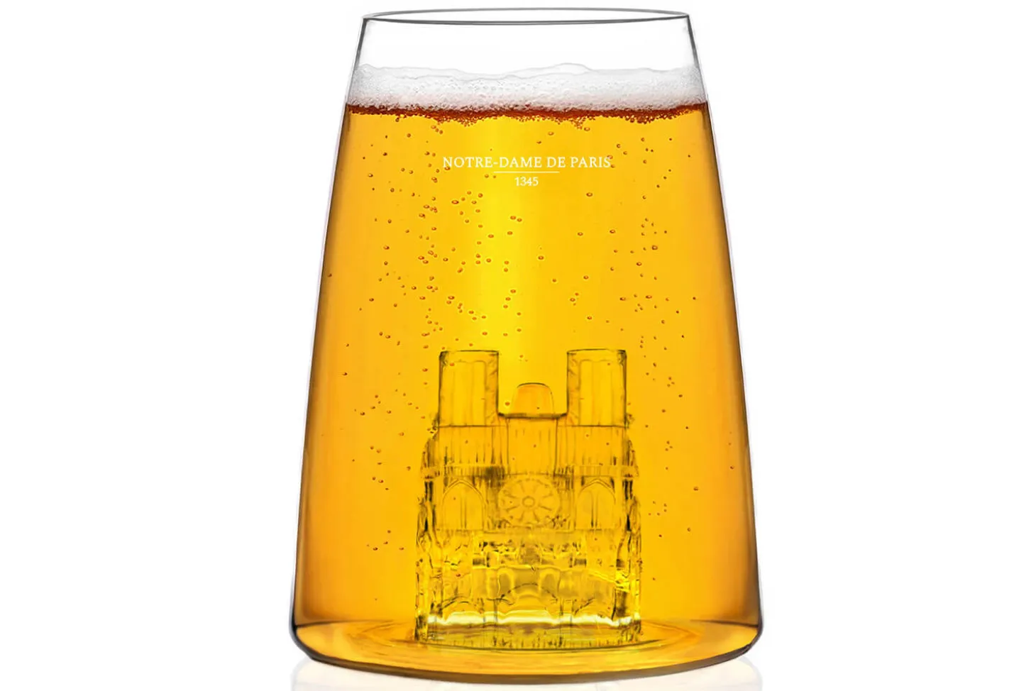 Verre à spiritueux long Alaskan Maker Iconic Monuments Notre Dame de Paris en verre cristallin