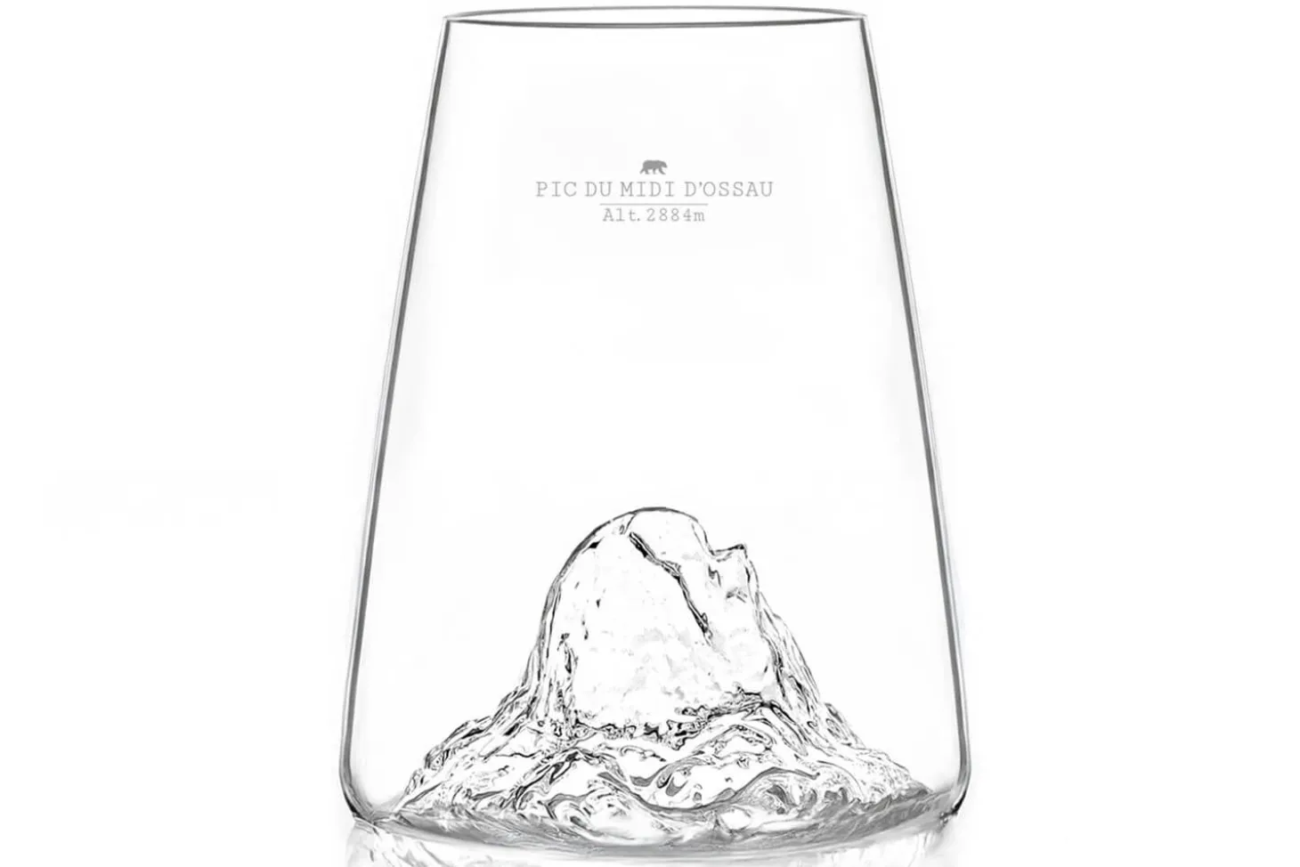 Verre à spiritueux long Alaskan Maker Topographic Pic du Midi en verre cristallin