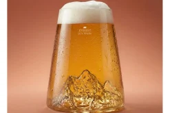 Verre à spiritueux long Alaskan Maker Topographic Mont Everest en verre critsallin