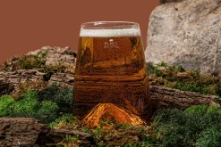 Verre à spiritueux long Alaskan Maker Topographic Mont Fuji en verre cristallin