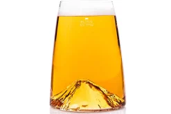 Verre à spiritueux long Alaskan Maker Topographic Mont Fuji en verre cristallin