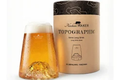 Verre à spiritueux long Alaskan Maker Topographic Kilimanjaro en verre cristallin