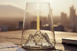 Verre à spiritueux long Alaskan Maker Topographic Aiguille du midi en verre cristallin