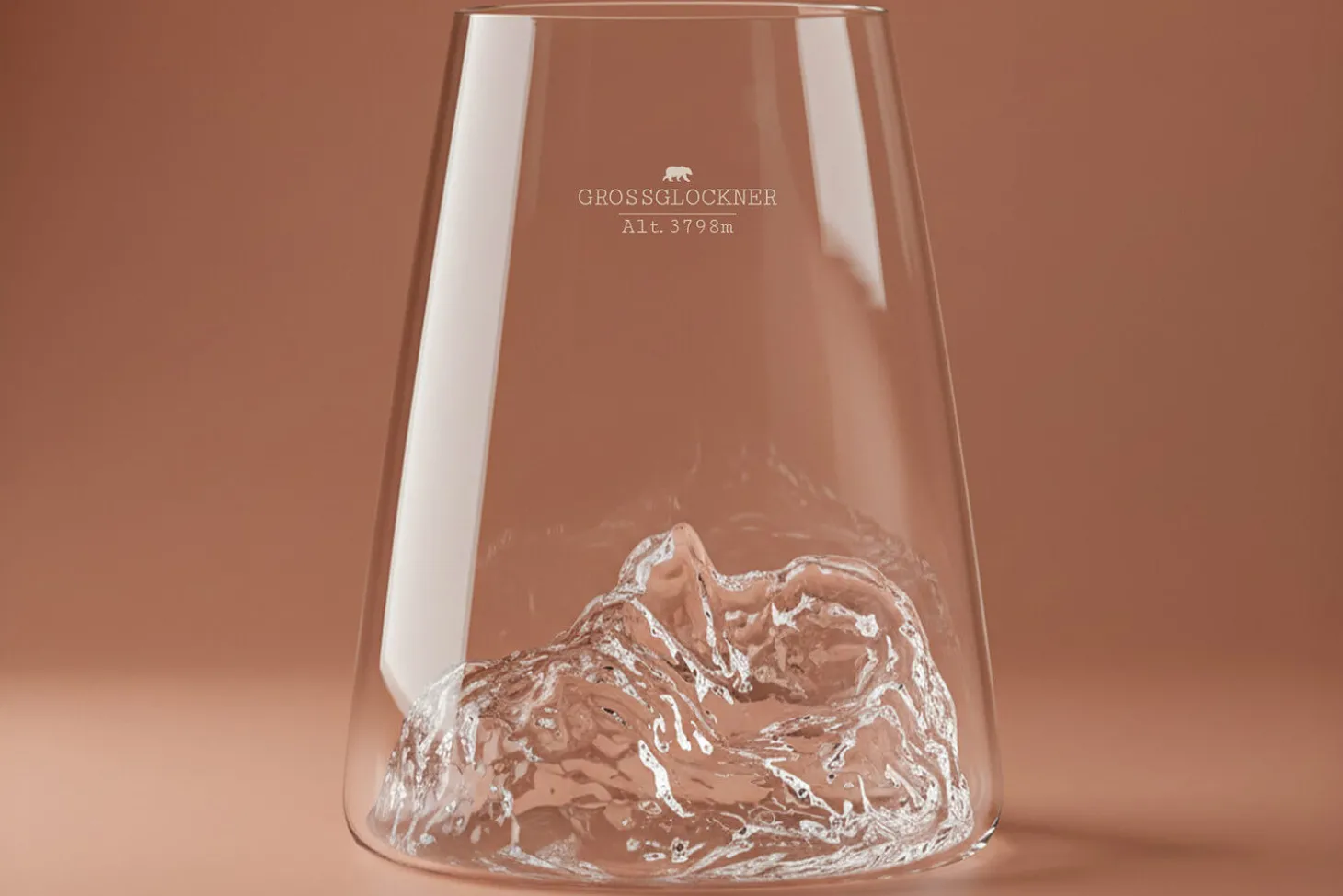 Verre à spiritueux long Alaskan Maker Topographic Grossglockner en verre cristallin