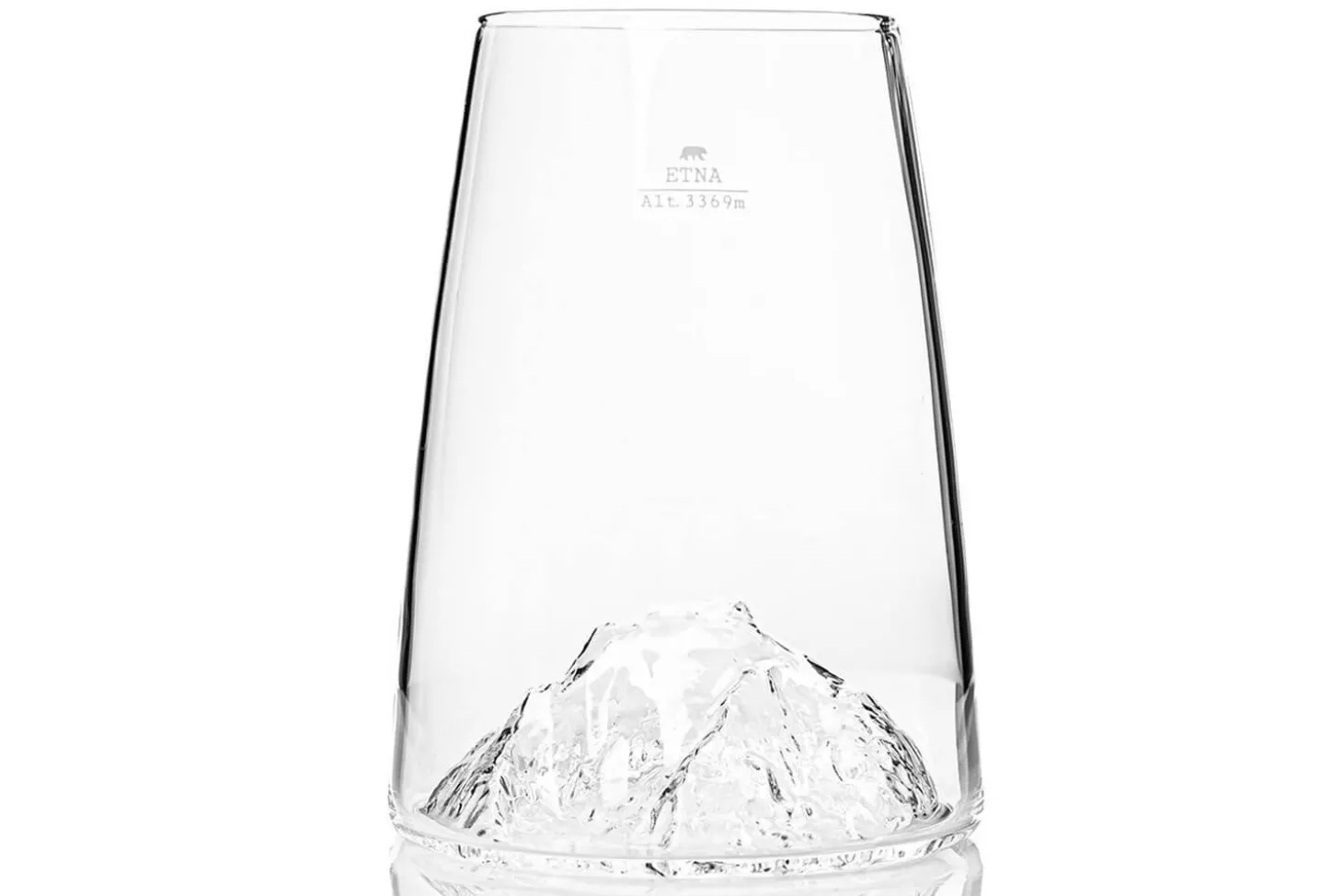 Verre à spiritueux long Alaskan Maker Topographic Etna en verre cristallin