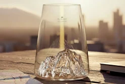 Verre à spiritueux long Alaskan Maker Topographic Mont Blanc en verre cristallin