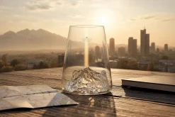 Verre à spiritueux long Alaskan Maker Topographic Dachstein en verre cristallin