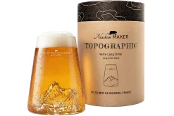 Verre à spiritueux long Alaskan Maker Topographic Pic du midi de Bigorre en verre cristallin