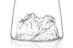 Verre à spiritueux long Alaskan Maker Topographic La Meije en verre cristallin