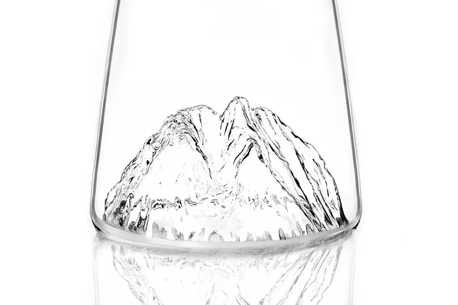 Verre à spiritueux long Alaskan Maker Topographic Canigou en verre cristallin