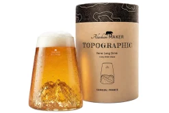 Verre à spiritueux long Alaskan Maker Topographic Canigou en verre cristallin