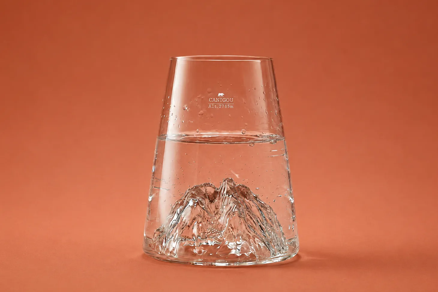 Verre à spiritueux long Alaskan Maker Topographic Canigou en verre cristallin