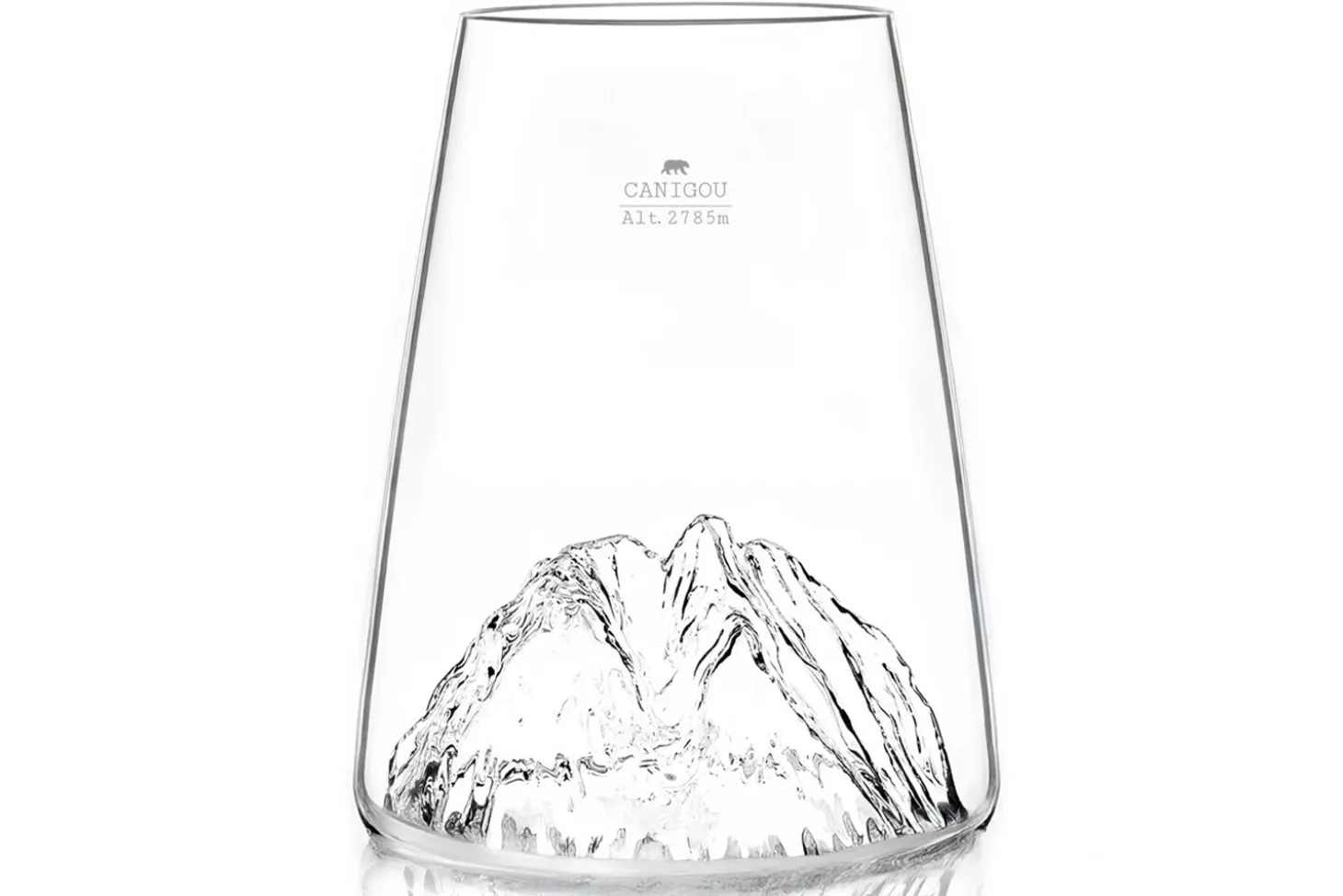 Verre à spiritueux long Alaskan Maker Topographic Canigou en verre cristallin