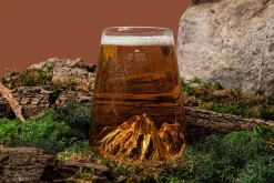 Verre à spiritueux long Alaskan Maker Topographic Mont Rosa en verre cristallin