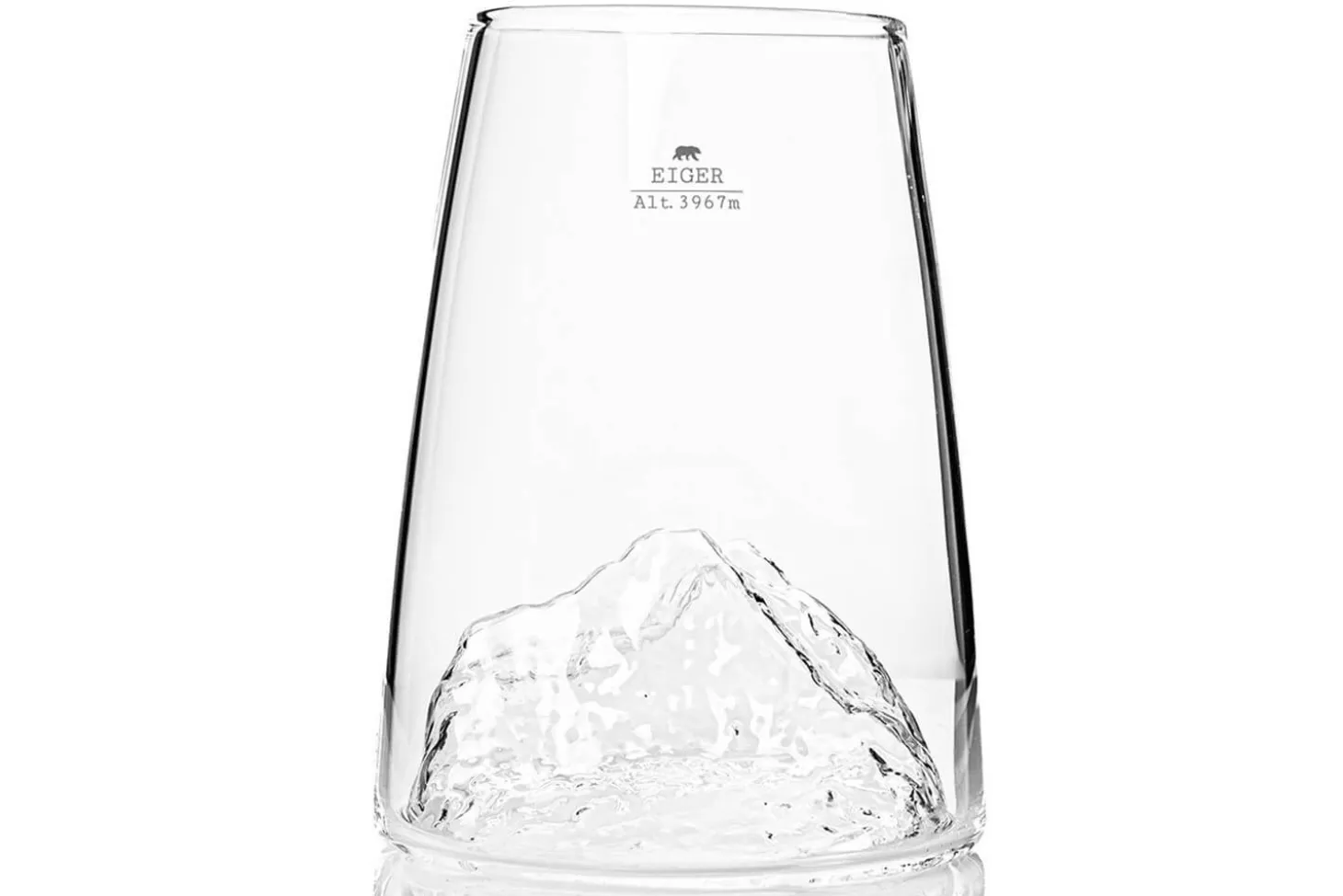 Verre à spiritueux long Alaskan Maker Topographic Eiger en verre cristallin