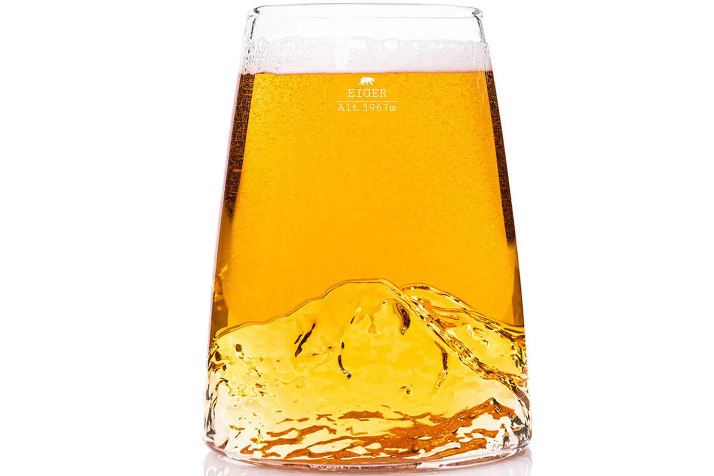 Verre à spiritueux long Alaskan Maker Topographic Eiger en verre cristallin