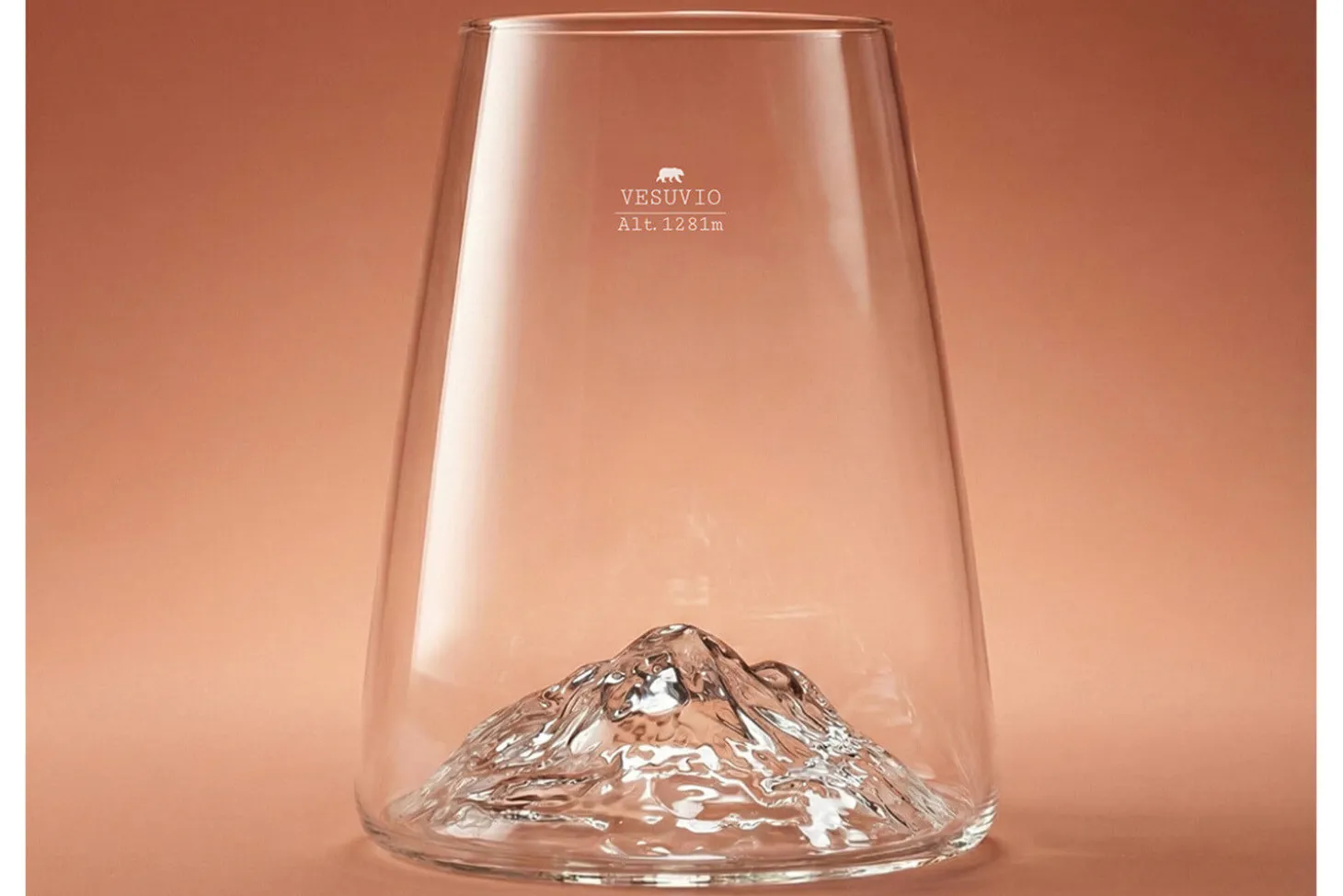 Verre à spiritueux long Alaskan Maker Topographic Vésuve en verre cristallin