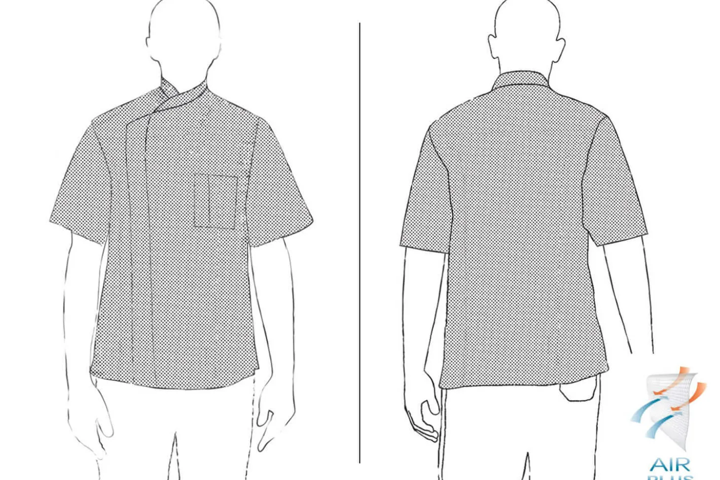 Veste de cuisine unisexe Egochef Pizzaiolo noire 100% Air Plus à manches courtes