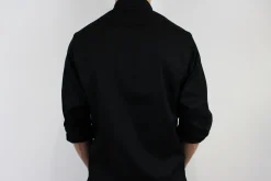 Veste de cuisine unisexe Egochef Safety noire polyester et coton à manches longues