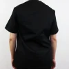 Veste de cuisine unisexe Egochef Leonardo noire polyester et coton à manches courtes