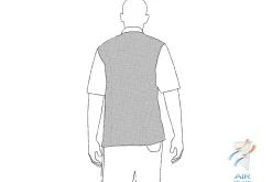 Veste de cuisine unisexe Egochef Ottavio Air Plus blanche 100% microfibre à manches courtes